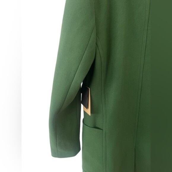 Halogen Womens Double Breasted Long Coat Overcoat Notch Collar Kelly Green S - Picture 4 of 13
